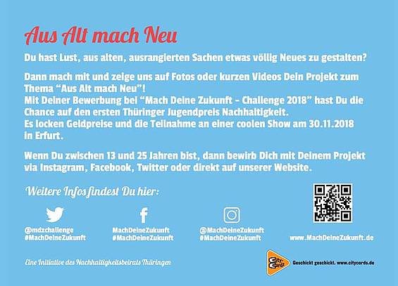 Rückseite der Mach deine Zukunft Citycards