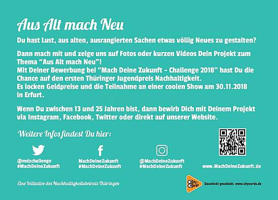 Mach deine Zukunft Citycard Rückseite